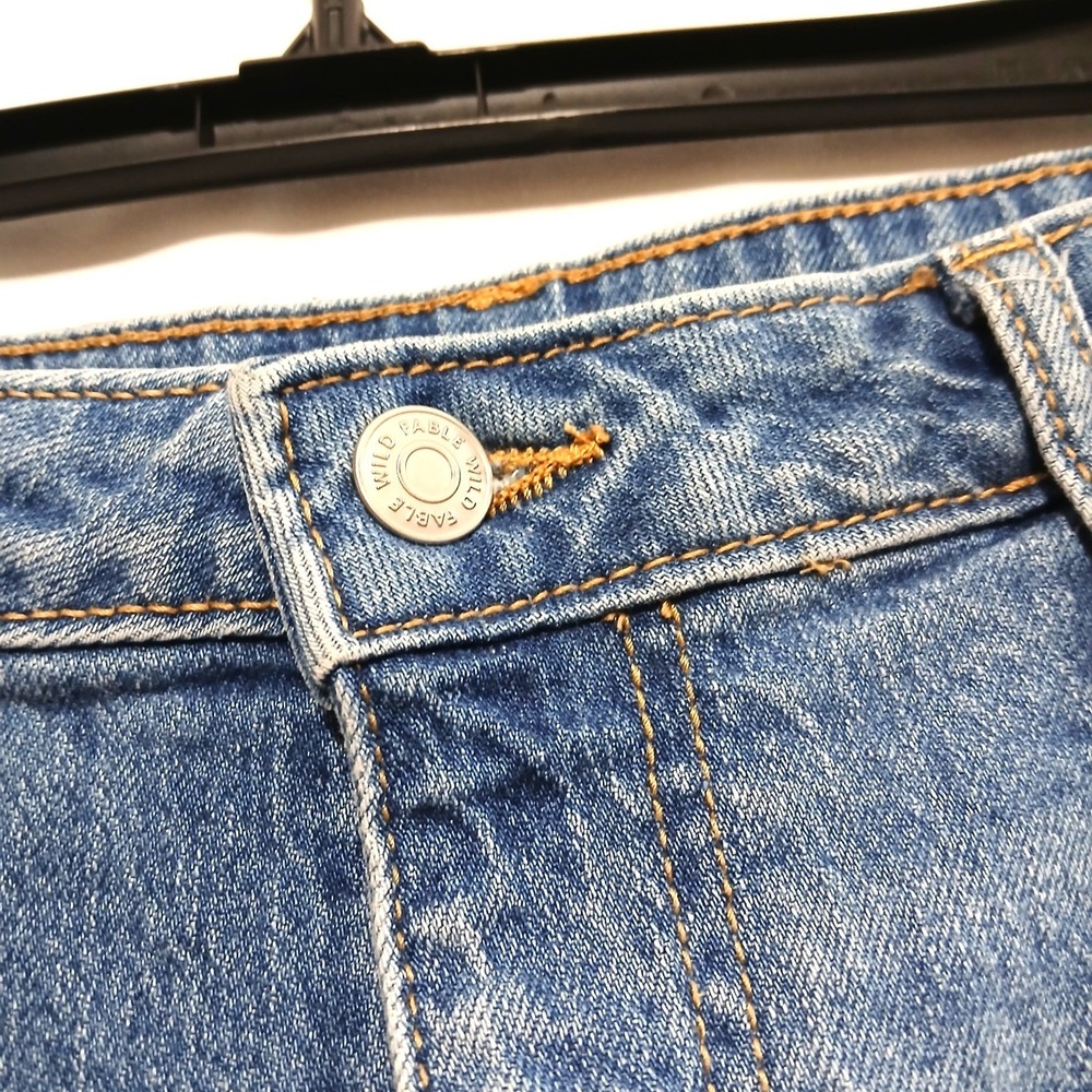Vintage Wild Fable 90s Cuffed Denim Shorts Women Size 12 High Rise Blue Jean 31